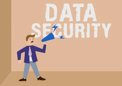 Text showing inspiration Data Security. Word for Confidentiality Disk Encryption イラスト素材