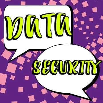 Text showing inspiration Data Security. Business showcase Confidentiality Disk Stock Illustration