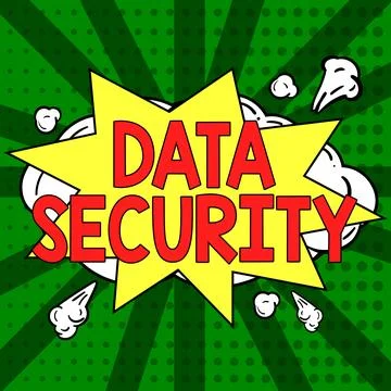 Text showing inspiration Data Security. Internet Concept Confidentiality Disk Stock Illustration