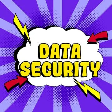 Text showing inspiration Data Security. Business concept Confidentiality Disk イラスト素材