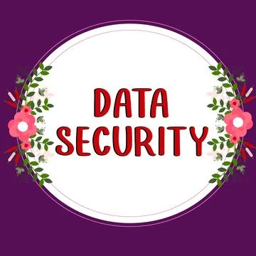 Text showing inspiration Data Security. Word Written on Confidentiality Disk イラスト素材