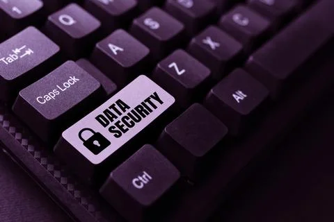 Text showing inspiration Data Security. Internet Concept Confidentiality Disk Stock Photos