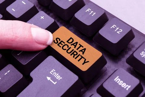 Text showing inspiration Data Security. Business approach Confidentiality Disk Stock Photos