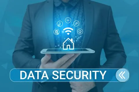 Text showing inspiration Data Security. Business showcase Confidentiality Disk Stock Photos