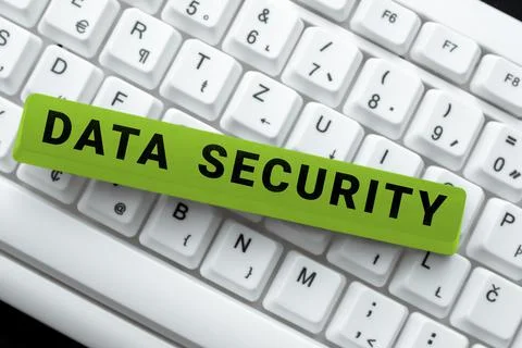 Text showing inspiration Data Security. Business approach Confidentiality Disk Stock Photos