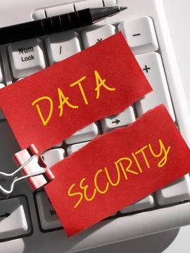 Text showing inspiration Data Security. Business concept Confidentiality Disk Stock Photos
