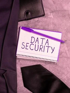 Text showing inspiration Data Security. Business concept Confidentiality Disk Stock Photos
