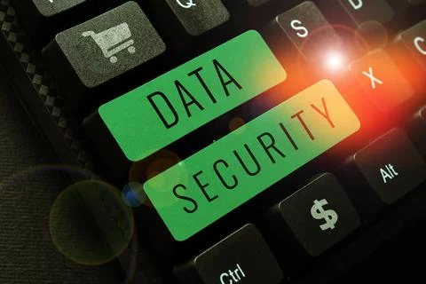 Text showing inspiration Data Security. Business concept Confidentiality Disk Stock Photos