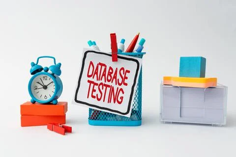 Text showing inspiration Database Testing. Word for involves the retrieved Stock Photos