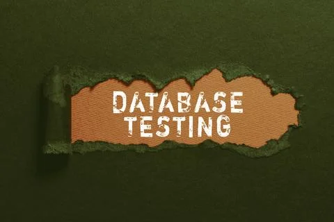 Text showing inspiration Database Testing. Concept meaning involves the 스톡 사진