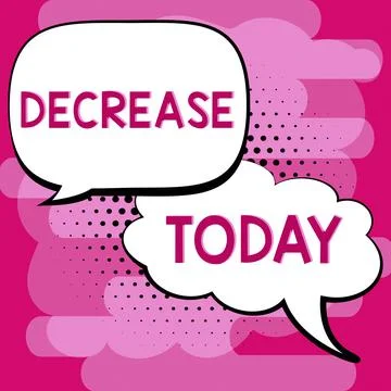 Text showing inspiration Decrease. Word Written on make or become smaller or  Stock Illustration