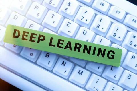 Text showing inspiration Deep Learning. Conceptual photo Hierarchical Foto stock