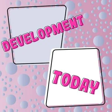 Text showing inspiration Development. Conceptual photo a cycle in which somebody Illustrazione stock