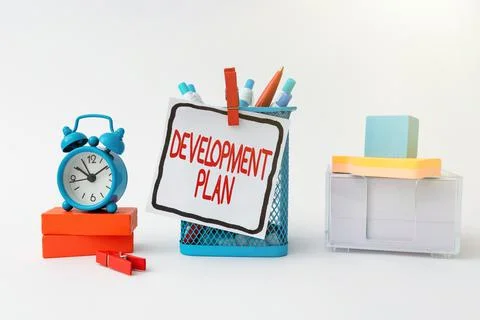 Text showing inspiration Development Plan. Concept meaning the planning of the Stock Photos