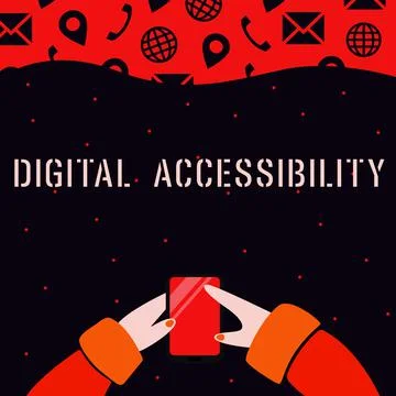 Text showing inspiration Digital Accessibility. Business idea electronic Stock Illustration