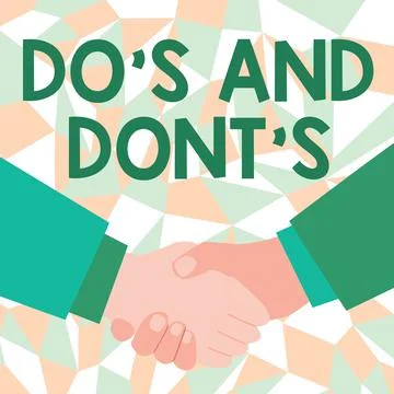 Text showing inspiration Do S And Dont S. Business idea Rules or customs Stock Illustration