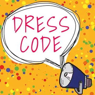Text showing inspiration Dress Code. Business overview an accepted way of Stock-Illustration