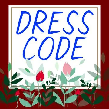 Text showing inspiration Dress Code. Internet Concept an accepted way of Stock Illustration