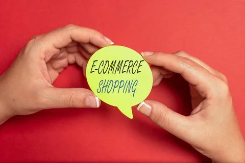 Text showing inspiration E Commerce Shopping. Business showcase directly buy Stock Photos