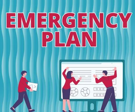 Text showing inspiration Emergency Plan. Business showcase instructions that Stock-Illustration