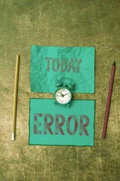 Text showing inspiration Error. Concept meaning mistake Condition of being wrong Stock Photos