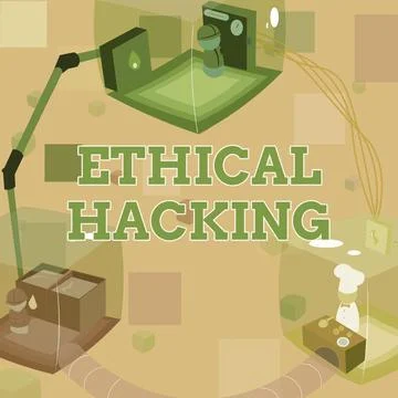 Text showing inspiration Ethical Hacking. Business approach act of locating イラスト素材