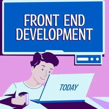 Text showing inspiration Front End Development. Conceptual photo Altering data 스톡 일러스트