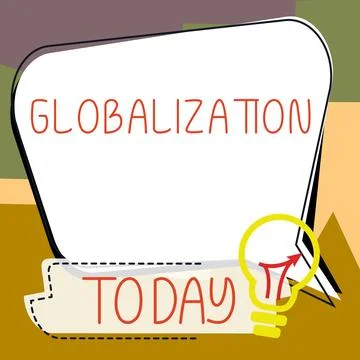 Text showing inspiration Globalization. Concept meaning development of an イラスト素材