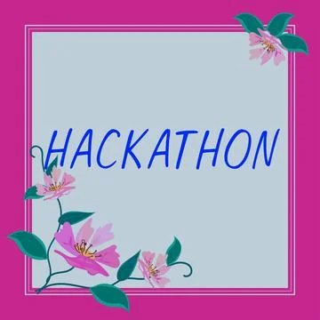 Text showing inspiration Hackathon. Internet Concept event where large number Stock Illustration