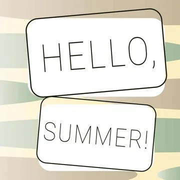 Text showing inspiration Hello, Summer. Business overview greeting used when the Illustrazione stock
