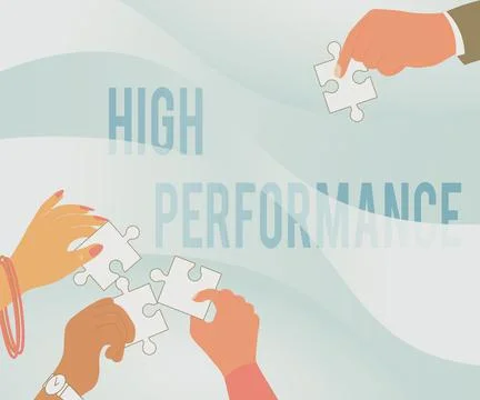 Text showing inspiration High Performance. Concept meaning organization Stock Illustration