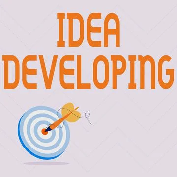Text showing inspiration Idea Developing. Business concept innovating the 스톡 일러스트