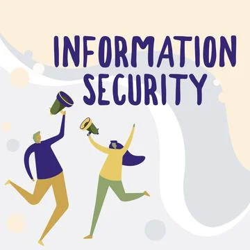 Text showing inspiration Information Security. Business idea INFOSEC Preventing Stock Illustration