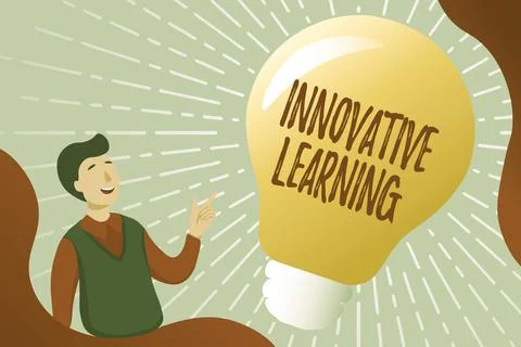 Text showing inspiration Innovative Learning. Concept meaning Interdisciplinary Illustrazione stock