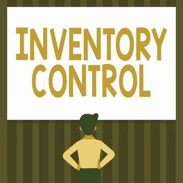 Text showing inspiration Inventory Control. Business showcase regulating and Ilustração Stock