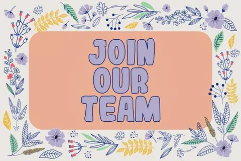 Text showing inspiration Join Our Team, Business overview Allied Associate Wo Stock Illustration