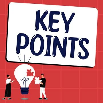 Text showing inspiration Key Points. Concept meaning most important piece of Stock Illustration