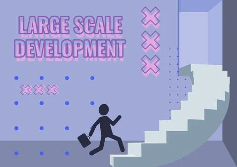 Text showing inspiration Large Scale Development. Business concept Develop on an イラスト素材