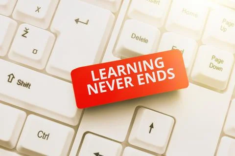 Text showing inspiration Learning Never Ends. Business approach Life Long Foto stock