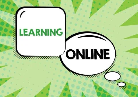Text showing inspiration Learning OnlineLearn something new with the help of イラスト素材