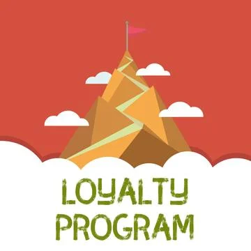 Text showing inspiration Loyalty Program. Word Written on marketing effort that Stock Illustration