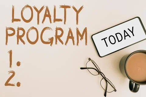 Text showing inspiration Loyalty Program. Business approach marketing effort Fotos de archivo