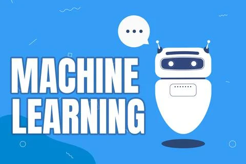 Text showing inspiration Machine Learning. Conceptual photo give computers the Stock Illustration