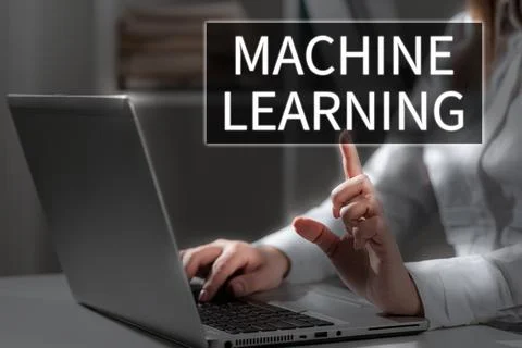 Text showing inspiration Machine Learning. Business idea the concept that a Foto stock