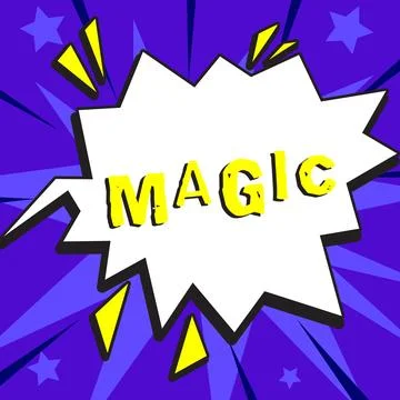 Text showing inspiration Magic. Concept meaning power of influencing events Illustrazione stock