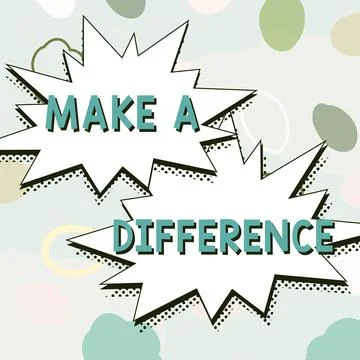 Text showing inspiration Make A Difference. Business concept Personal Illustrazione stock