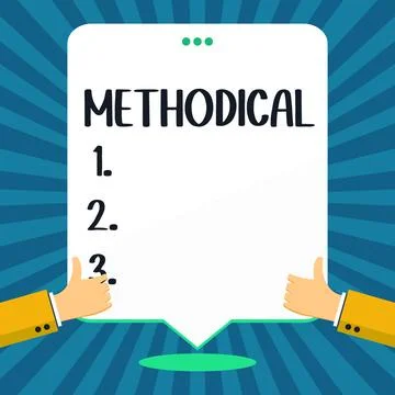 Text showing inspiration Methodical. Business idea System of Methods used in a Stock Illustration