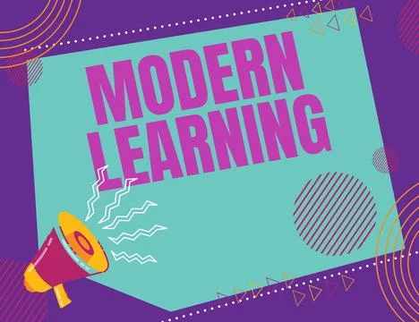 Text showing inspiration Modern Learning. Business approach flexible and agile Stock Illustration