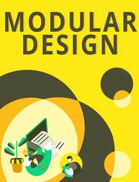 Text showing inspiration Modular Design. Business concept product designing to Stock Illustration