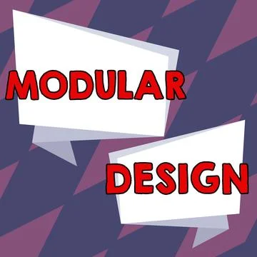 Text showing inspiration Modular Design. Business concept product designing to Stock Illustration